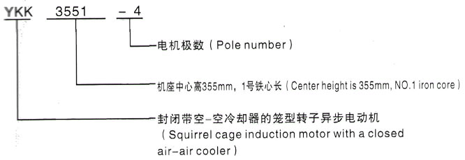 YKK系列(H355-1000)高压YKK5603-8/800KW三相异步电机西安泰富西玛电机型号说明